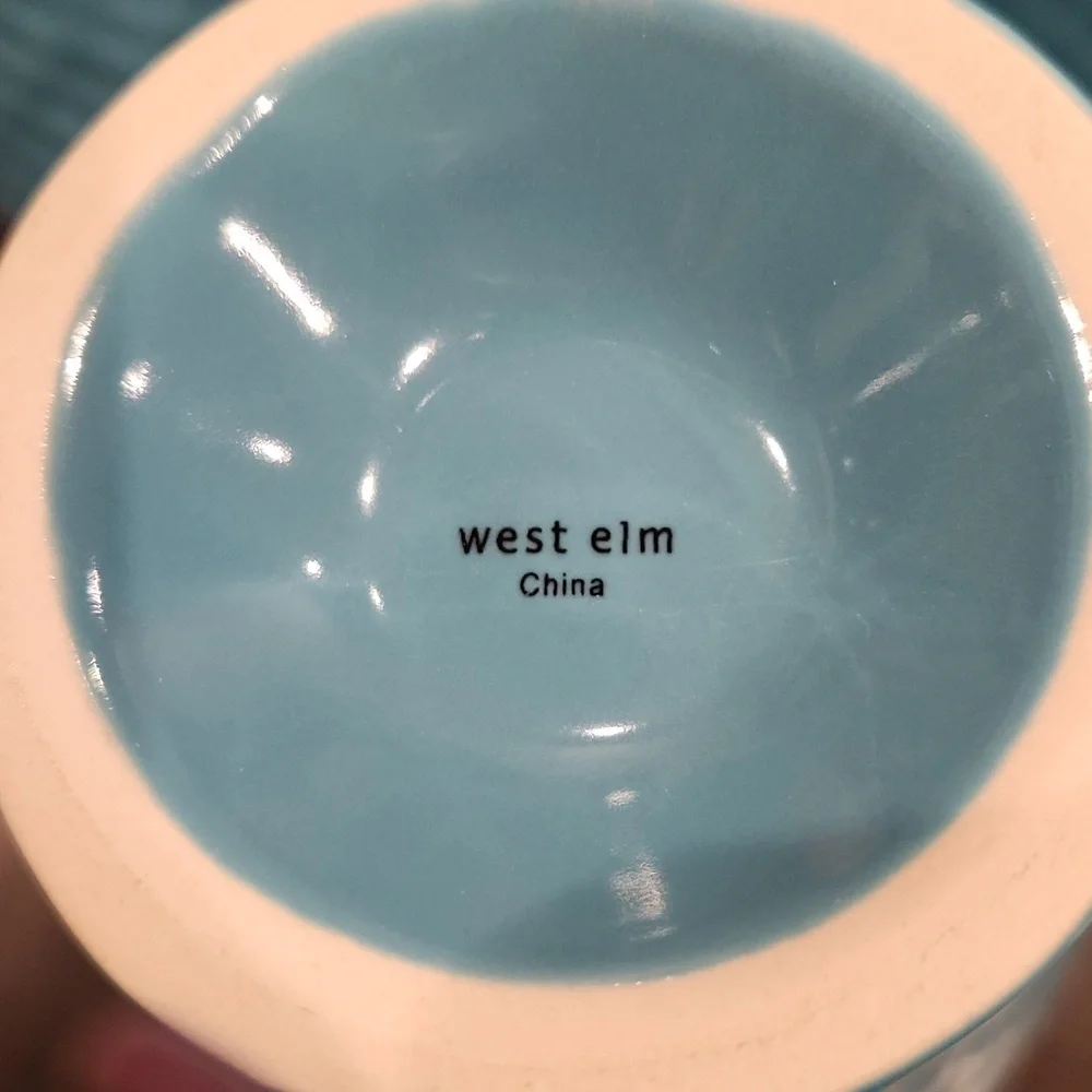 West Elm, Turquoise Ice-cream cups, NEW